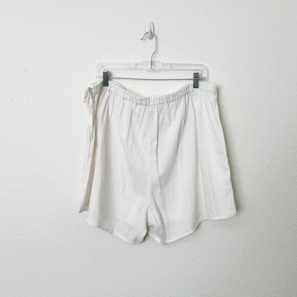 [Old Navy] White Linen Blend High Rise Front Wrap Mini Skort NWT Sz XL Tall XLT - Picture 3 of 11